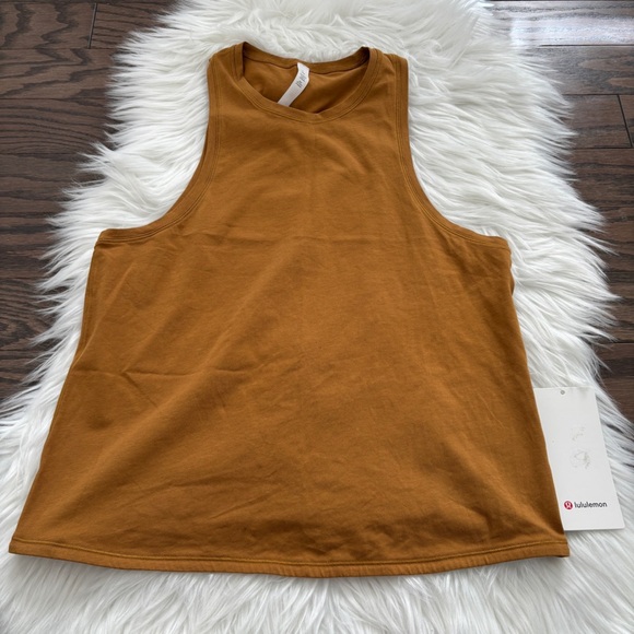 Lululemon Squad Goals Tank Size 6 Cotton SDBR Spiced Bronze NEW NWT - Picture 3 of 6